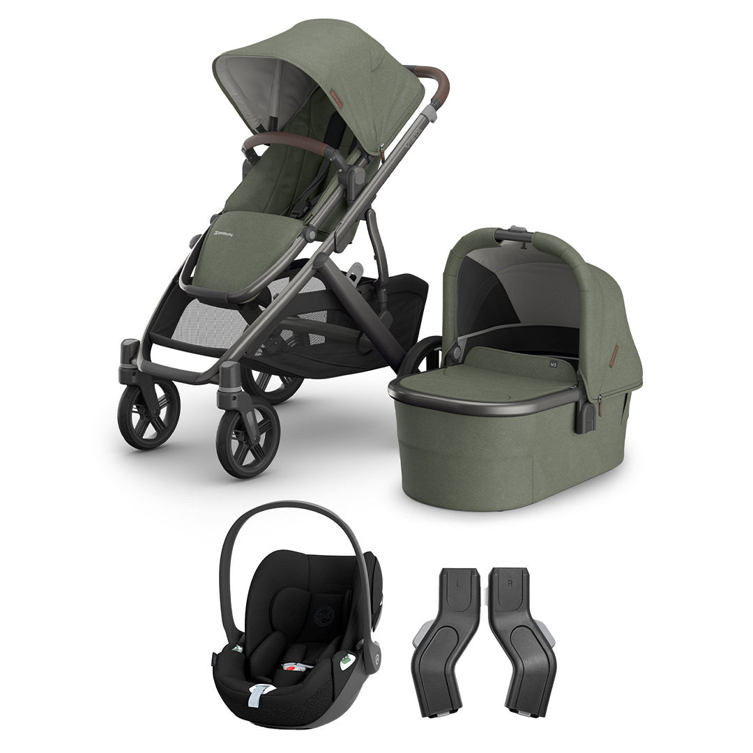 UPPAbaby VISTA V3 + Cloud T Travel System-Travel Systems-Kenzi-No Base | Natural Baby Shower