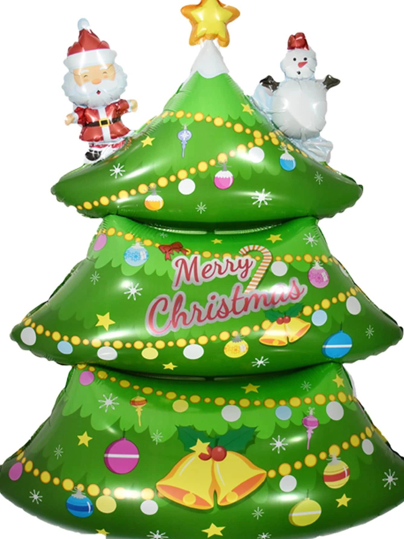 Yılbaşı - Noel Yeni Yıl Ağacı Büyük Boy 62CM Dekoratif Balonu