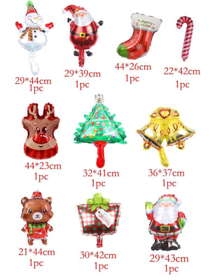Yılbaşı - Noel Yeni Yıl Balonlar Seti 10 Adet