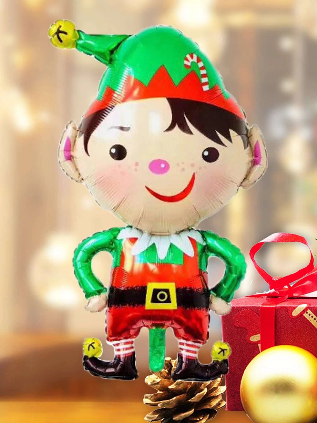 Yılbaşı - Noel Yeni Yıl Cini Büyük Boy 95CM Dekoratif Balonu