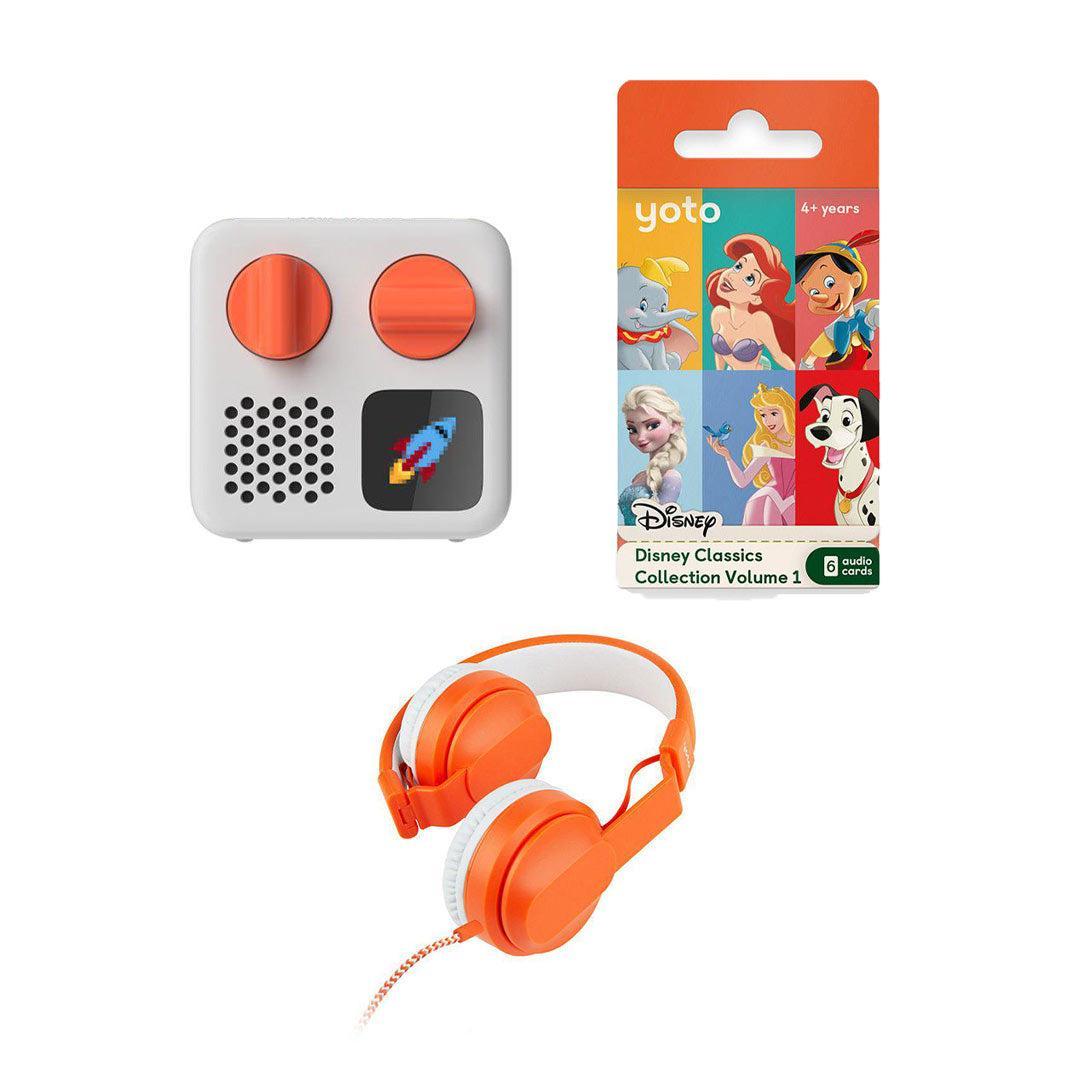 Yoto Mini Player Bundle - Disney Classics Collection | 2024 Edition-Audio Players-With Headphones- | Natural Baby Shower