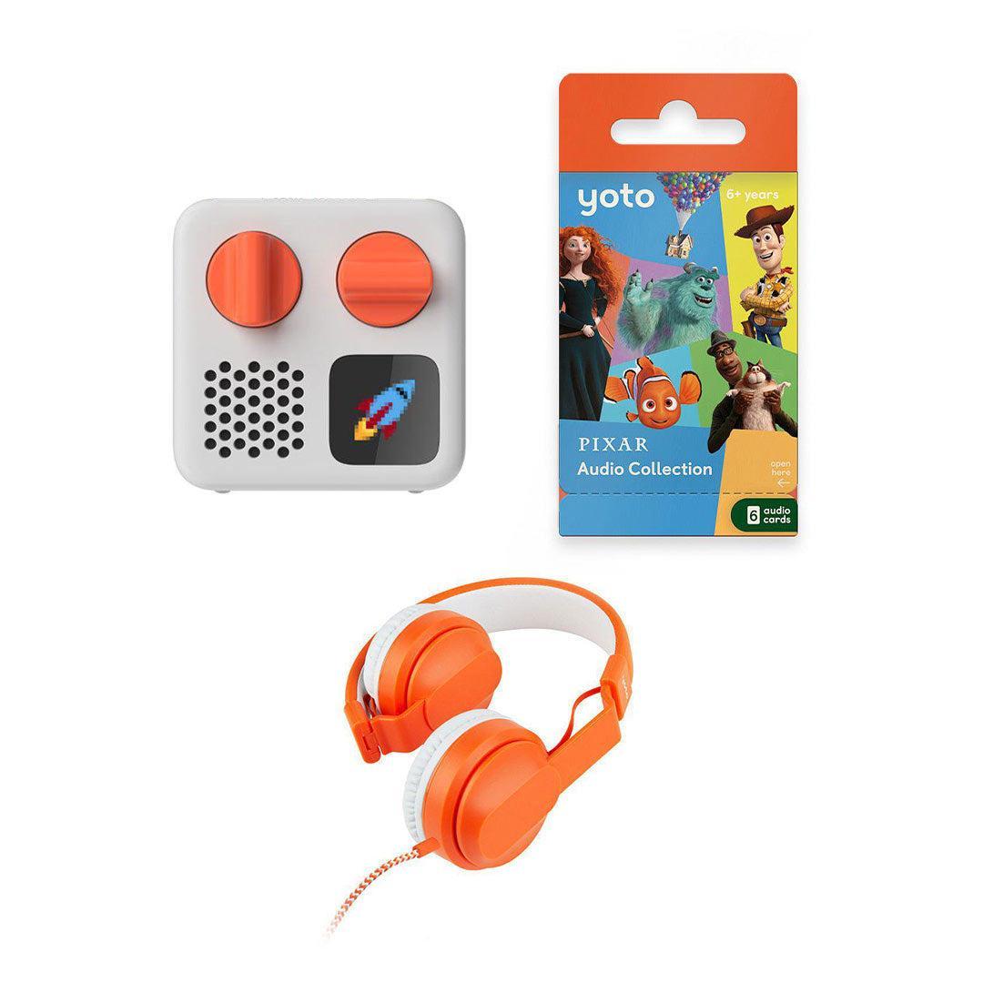 Yoto Mini Player Bundle - Disney Pixar Audio Collection | 2024 Edition-Audio Players-With Headphones- | Natural Baby Shower
